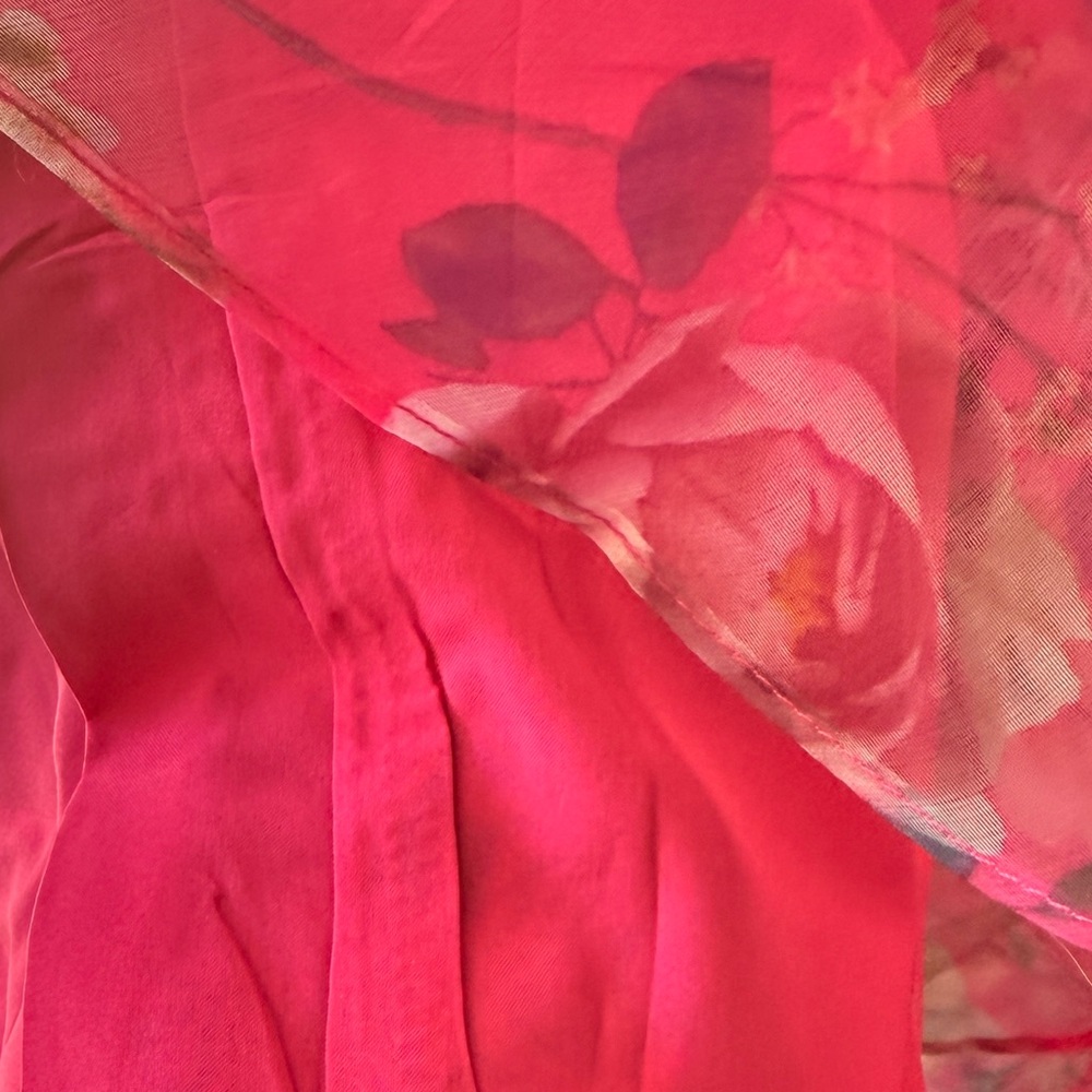Floral Pink Ruffle Maxi Skirt - Picture 8 of 14